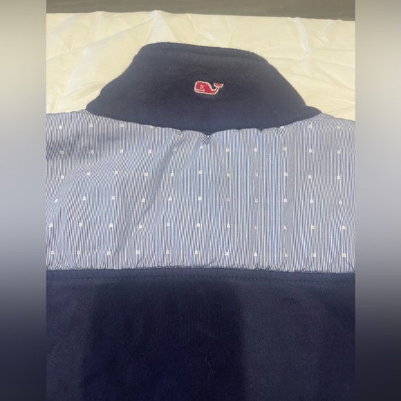 Vineyard Vines Womens 1/4 Zip Classic Patchwork Shoulder Shep Sweatshirt Small - Picture 11 of 11